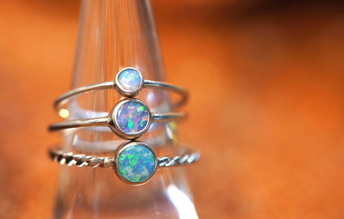 Opal Dainty Ring #1033 - “Set to Shine”