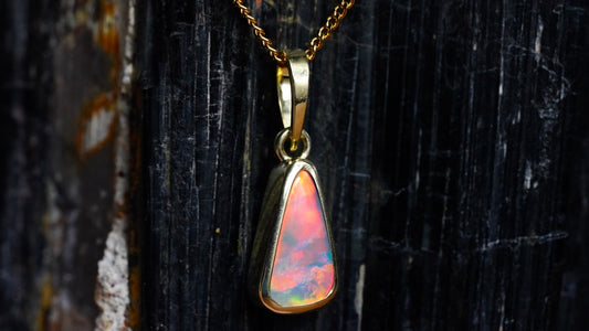 “Campfire at Dusk” Opal Doublet Pendant