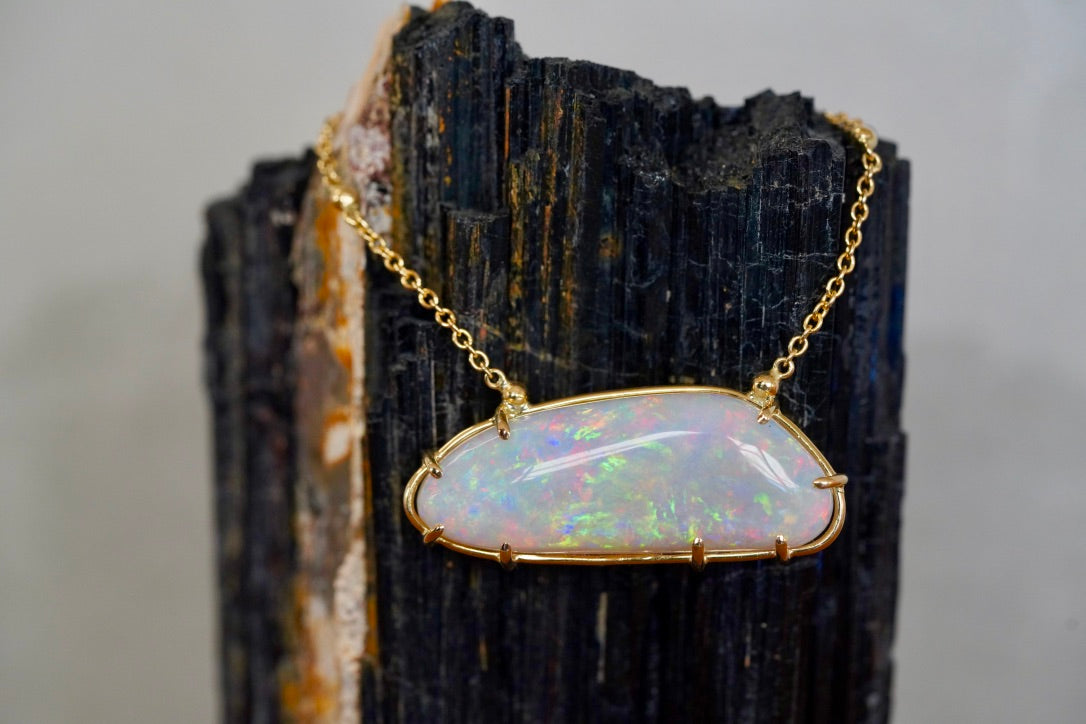 "Reflections" Solid Opal Necklace