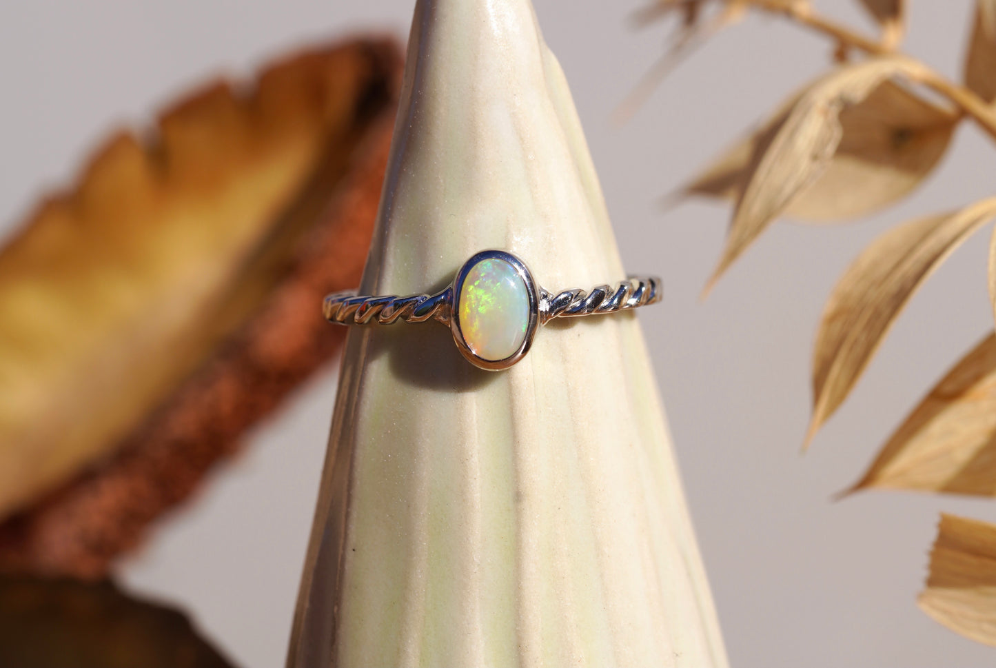 Opal Rope Ring #1031  - “Set to Shine”