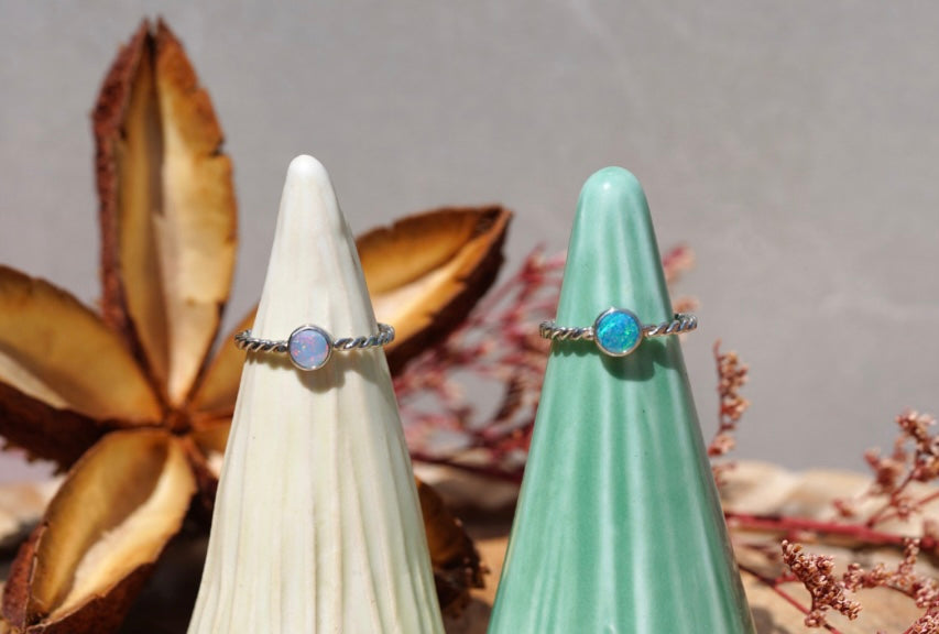 Opal Friendship Rings — Rope