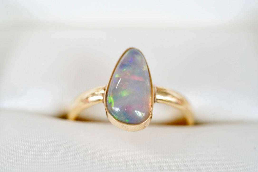 Opal Solid Ring GY #1004