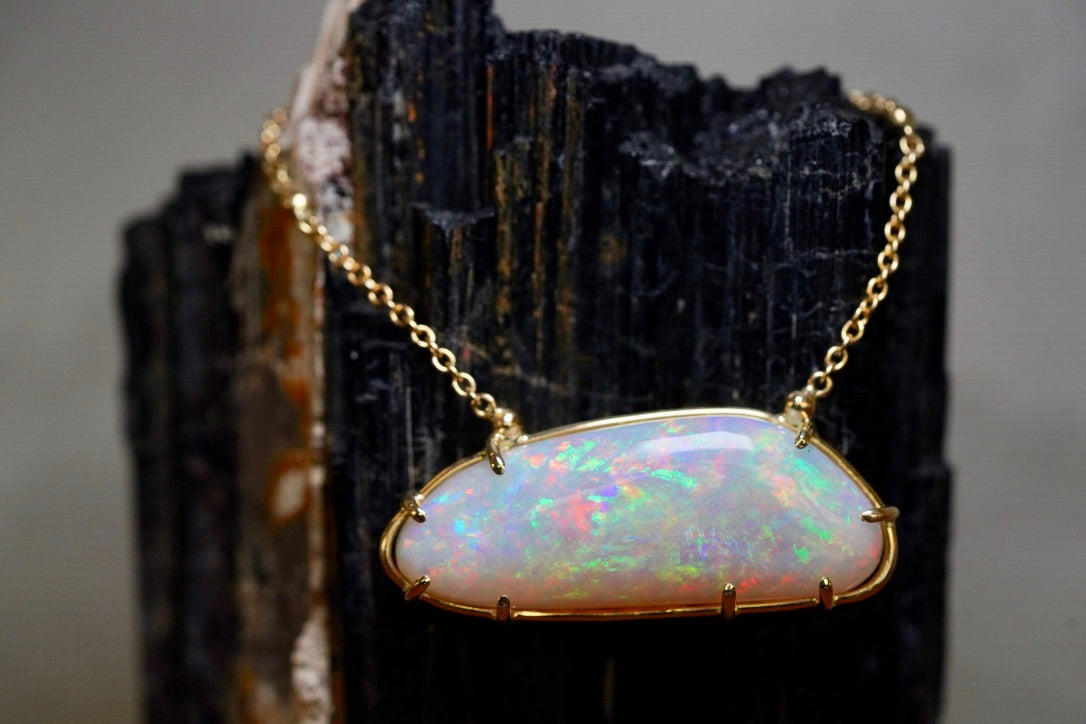 "Reflections" Solid Opal Necklace