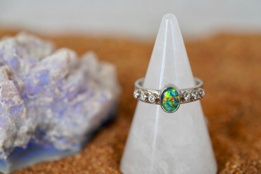 Opal Triplet Ring #1025