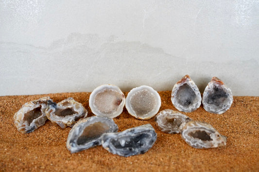 Agate Geode Pair Small