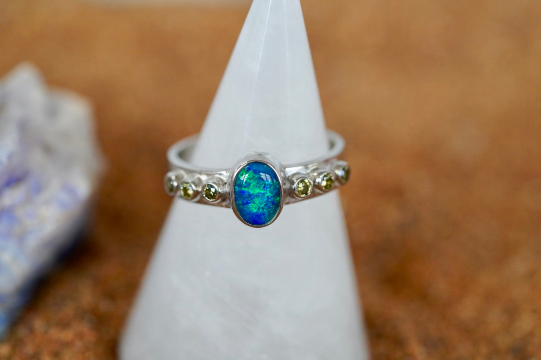 Opal Triplet Ring #1025