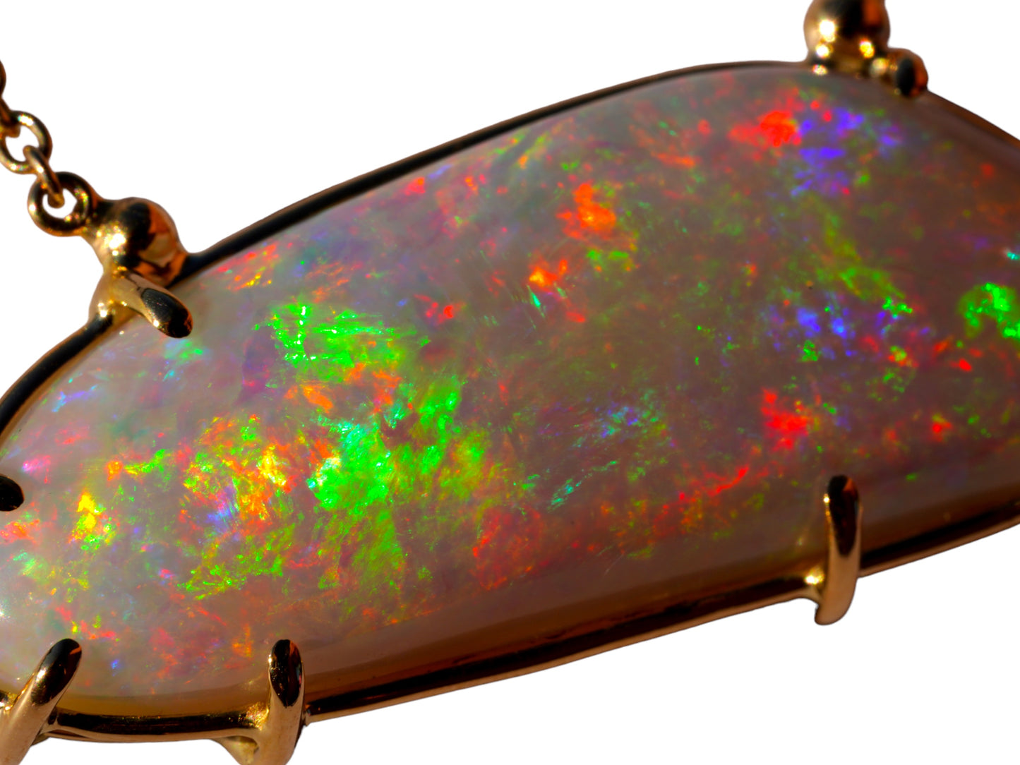 "Reflections" Solid Opal Necklace