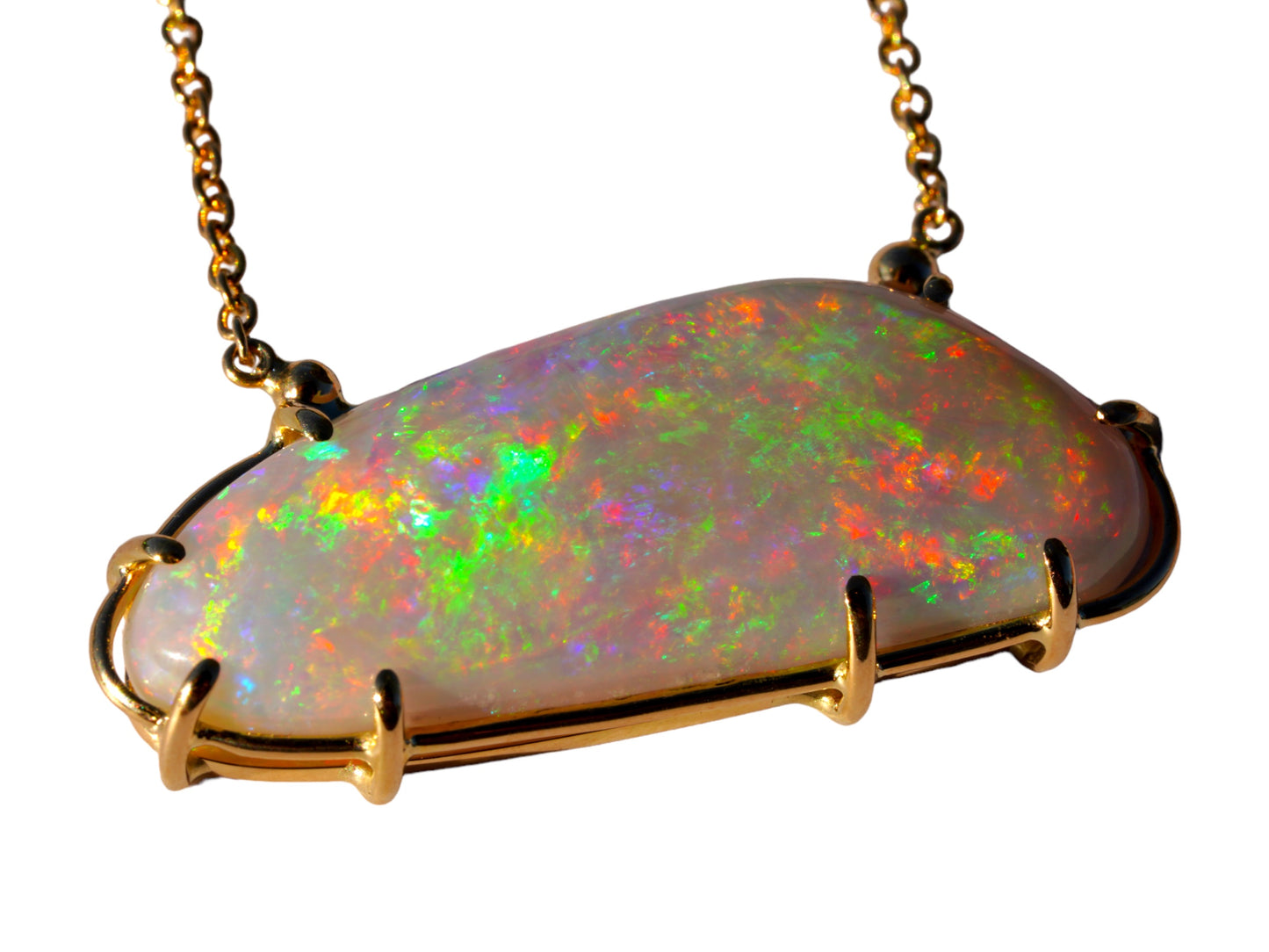 "Reflections" Solid Opal Necklace