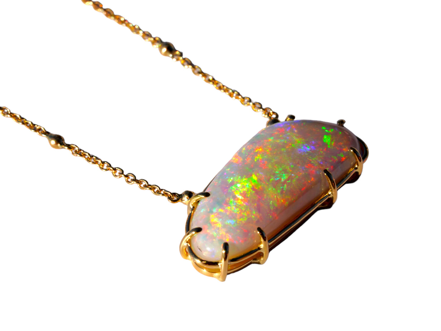 "Reflections" Solid Opal Necklace