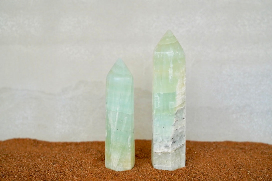 Pistachio Calcite Tower