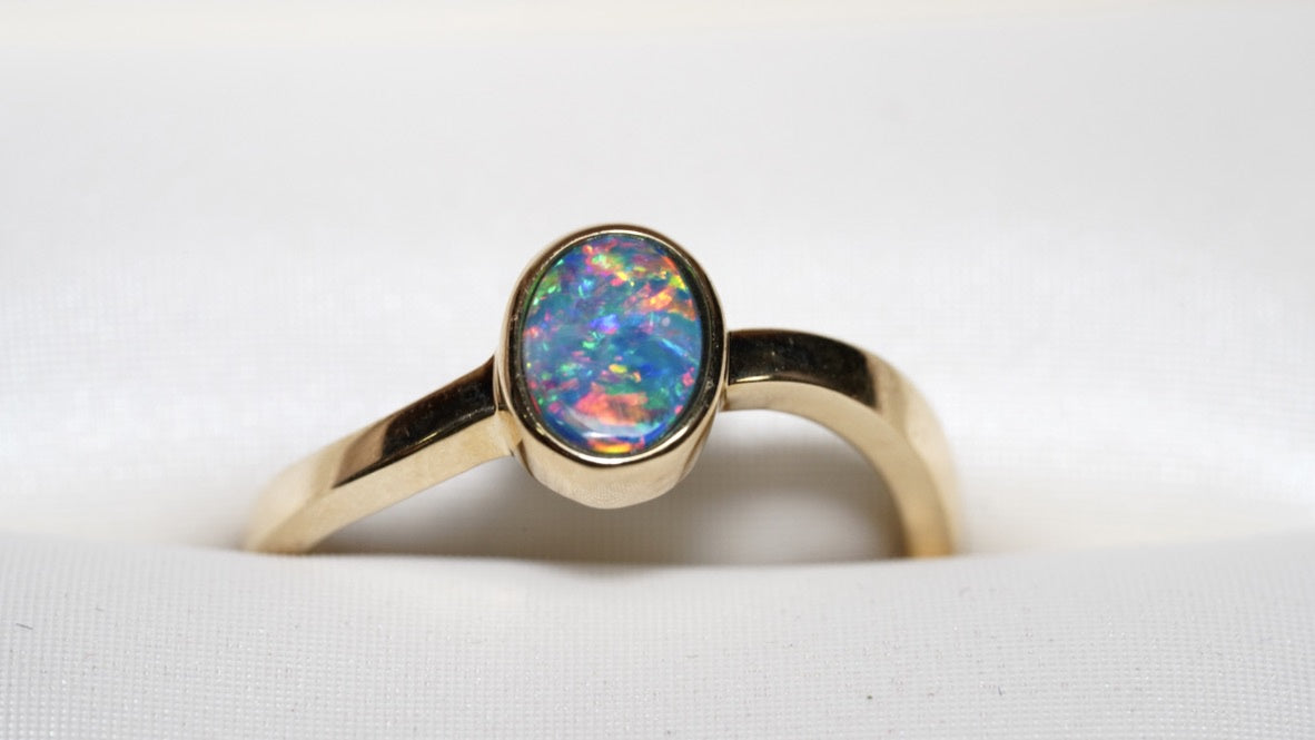 Opal Doublet Ring #1038
