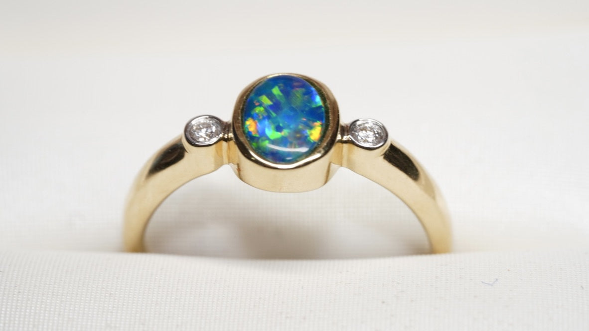 Opal Doublet Ring #1039