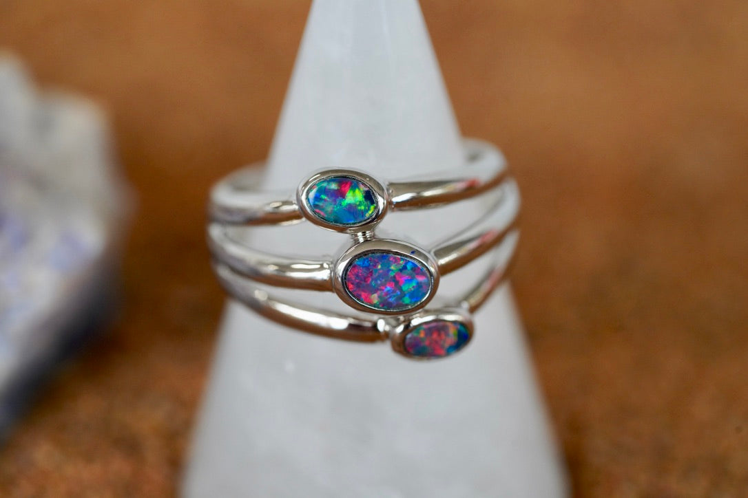 Opal Doublet Ring #1026