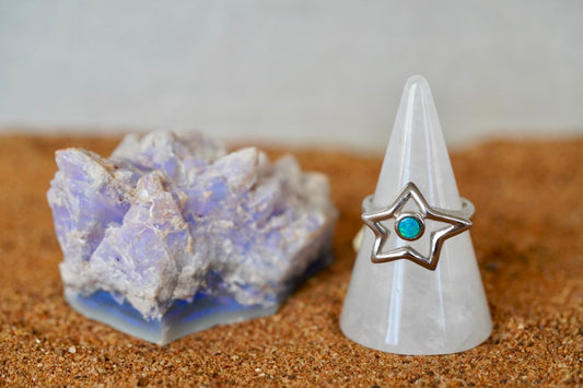 Opal Solid Inlay Ring #1020