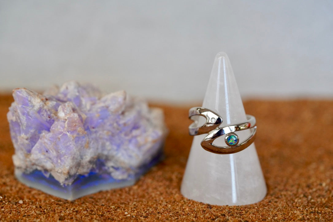 Opal Solid Inlay Ring #1016